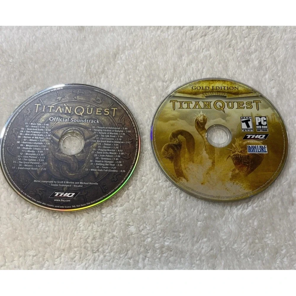 Titan Quest Gold Edition PC CD ROM 2007 DISCS ONLY Soundtrack